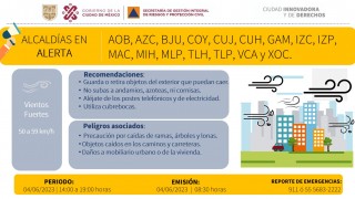 SE ACTIVA ALERTA AMARILLA POR VIENTOS FUERTES EN LA CAPITAL DEL PAÍS
