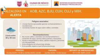 SE ACTIVA ALERTA NARANJA Y SE ACTUALIZA ALERTA AMARILLA POR INTENSIFICACIÓN DE LLUVIAS FUERTES