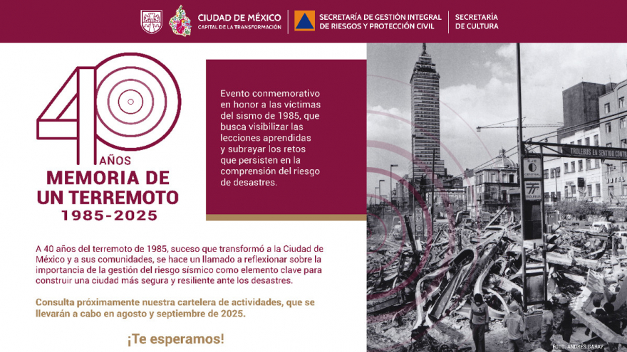 40 AÑOS: MEMORIA DE UN TERREMOTO 1985-2025